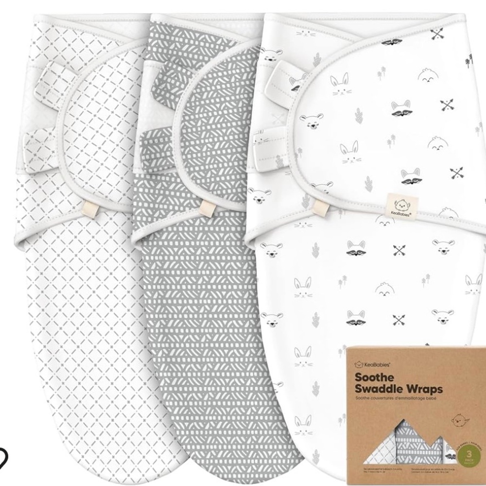 KeaBabies 3- Pack Organic Baby Swaddle Sleep Sacks - 4 Sustainability Features